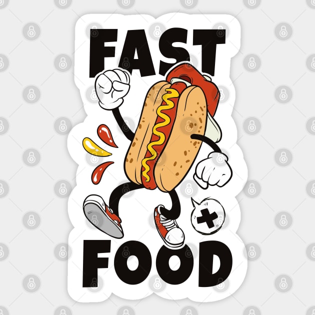 Running Hot Dog Sticker by Photomisak72